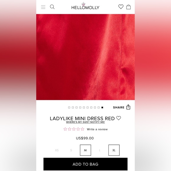 Red Satin Dress - Picture 5 of 9